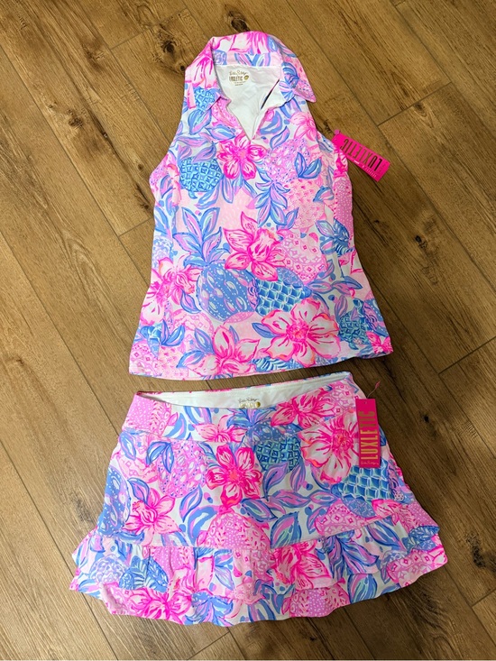Lilly Pulitzer Other - Lilly Pulitzer Pink Floral Skort Luxetic Set for women NWT.